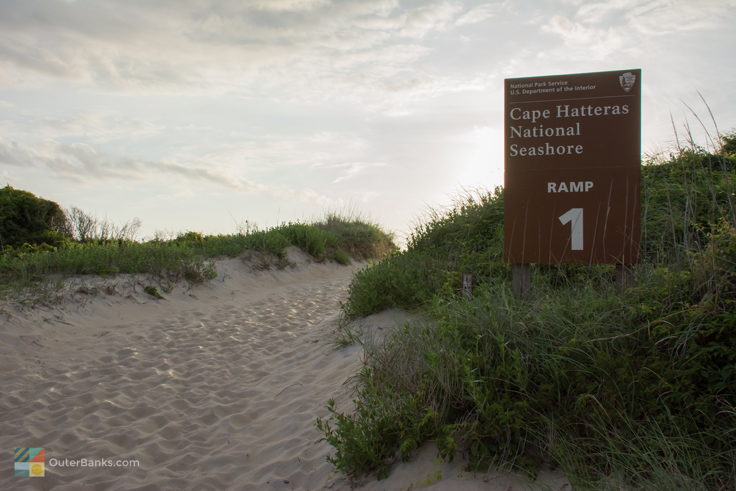 Ramps are marked in Cape Hatteras National Seashore on Hatteras Island. Permit required.