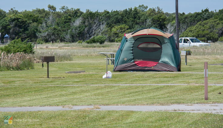 A tent site in Cape Hatteras National Seashore (Buxton)