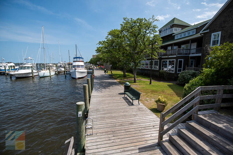 The waterfront in Manteo NC