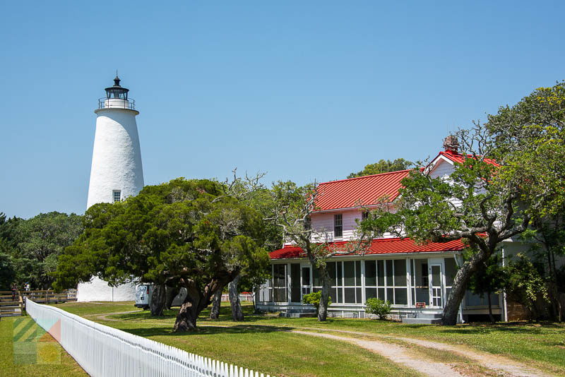 The 65' tall Ocracoke Island Lighthouse