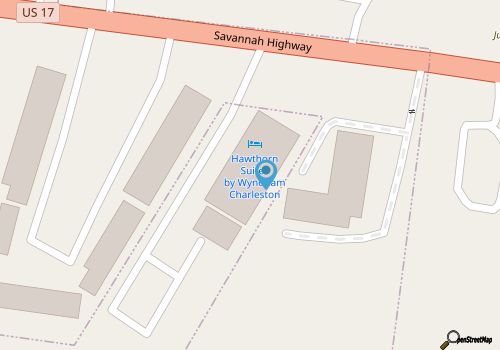 Hawthorn Suites by Wyndham Charleston map location