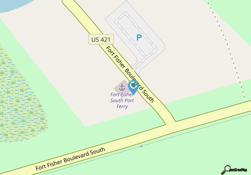 Southport - Fort Fisher Ferry map location