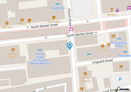 Church Street Inn Charleston map location