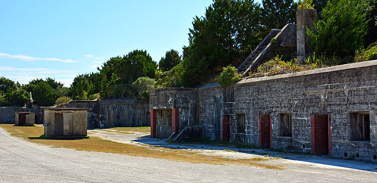 The walls of Fort Caswell