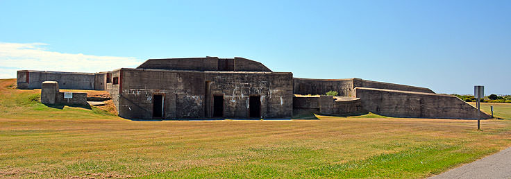 The remains of Fort Caswell