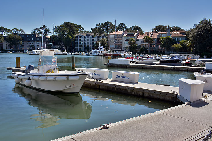 The harbour at Harbour Town in Hilton Head, SC