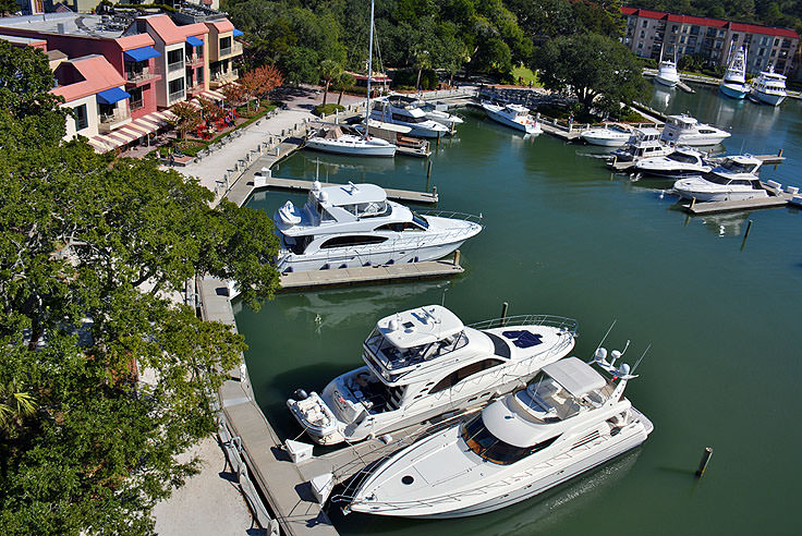 A view from the lighthouse at Harbour Town in Hilton Head, SC