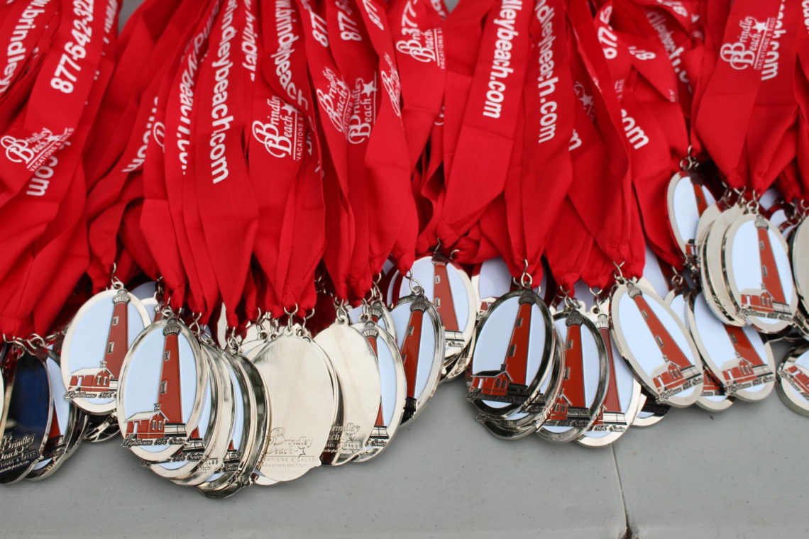 2021 Lighthouse 5K Series by OBX Running Company - medals