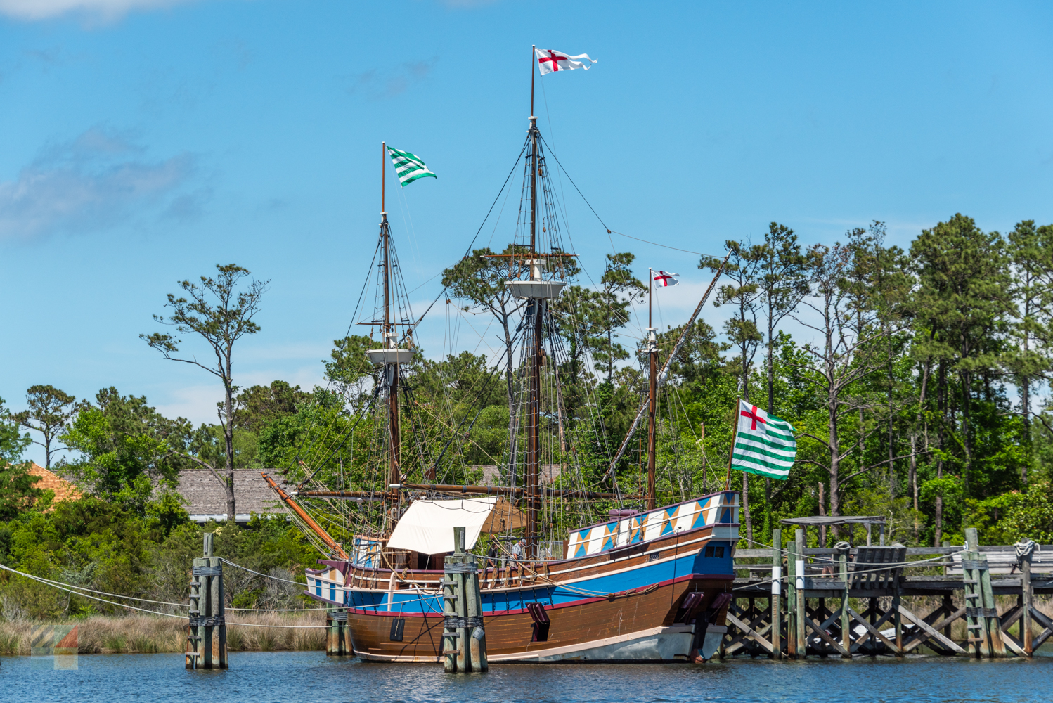 Elizabeth-II is moored at Roanoke Island Festival Park