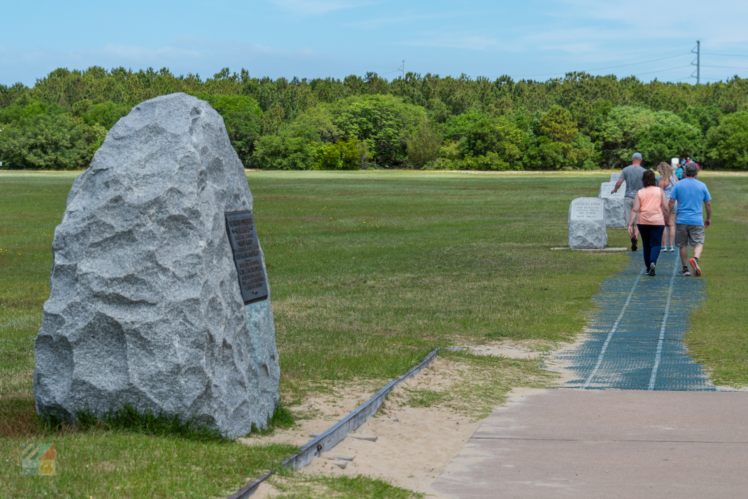 Wright Brothers First Flights markers and track